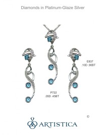 Pacific Princess dolphin pendant and earring set